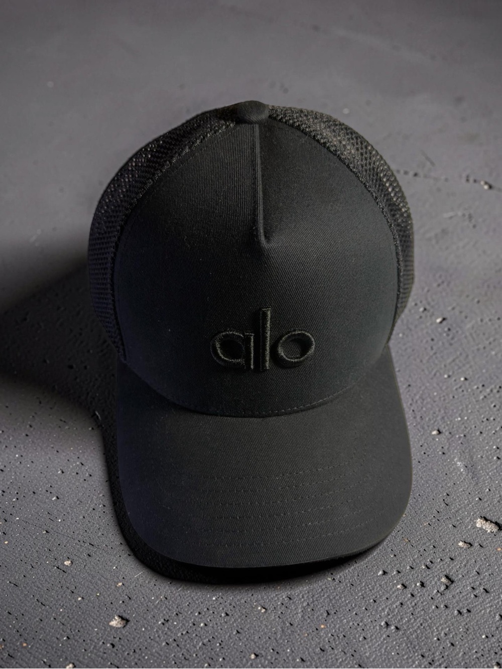 ALO Yoga Black & White Trucker Hat Bundle Adjustable Mesh Snapback Caps